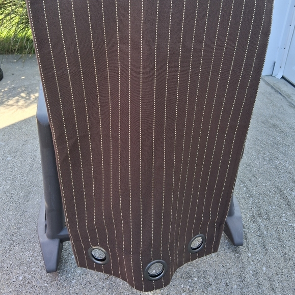 84 Inch Brown Pinstripe Curtains With Grommet - Picture 1 of 2